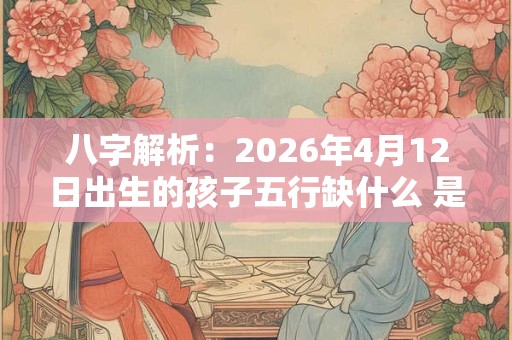 八字解析：2026年4月12日出生的孩子五行缺什么 是什么命