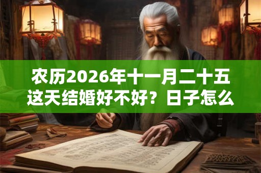 农历2026年十一月二十五这天结婚好不好？日子怎么样？