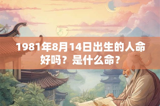 1981年8月14日出生的人命好吗？是什么命？