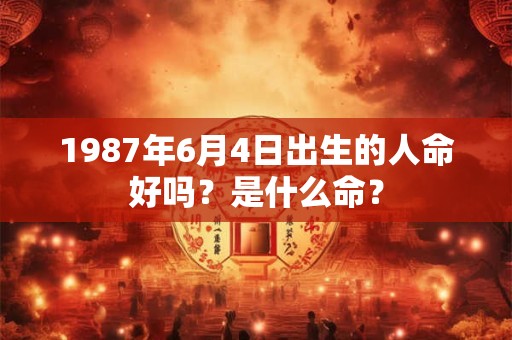 1987年6月4日出生的人命好吗?是什么命? 1987年6月4日出生的人命好吗?是什么命?