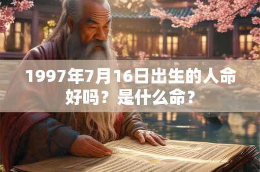 1997年7月16日出生的人命好吗？是什么命？