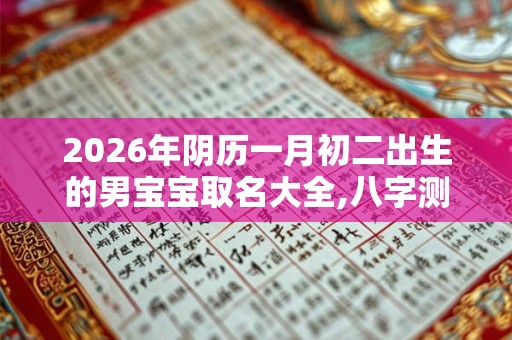 2026年阴历一月初二出生的男宝宝取名大全,八字测算
