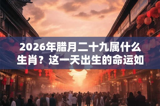 2026年腊月二十九属什么生肖?这一天出生的命运如何 2026年腊月二十九属什么生肖?这一天出生的命运如何