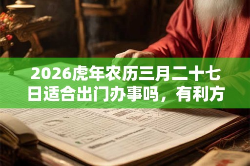 2026虎年农历三月二十七日适合出门办事吗,有利方位在哪里? 2026虎年农历三月二十七日适合出门办事吗,有利方位在哪里?