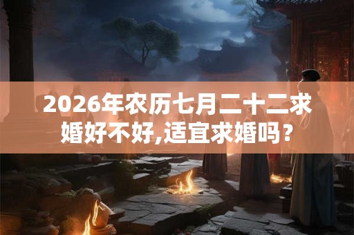 2026年农历七月二十二求婚好不好,适宜求婚吗？