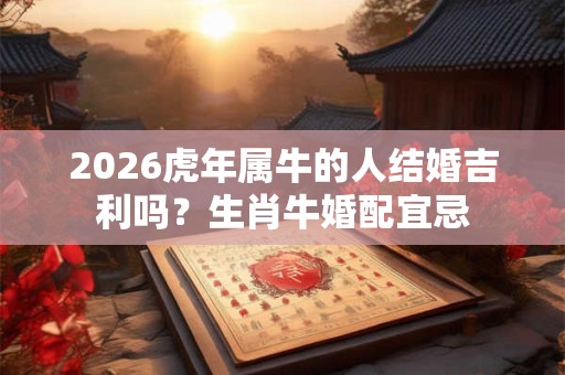 2026虎年属牛的人结婚吉利吗?生肖牛婚配宜忌 2026虎年属牛的人结婚吉利吗?生肖牛婚配宜忌