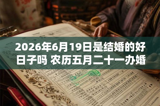 2026年6月19日是结婚的好日子吗 农历五月二十一办婚礼怎么样 2026年6月19日是结婚的好日子吗 农历五月二十一办婚礼怎么样