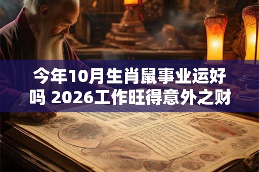今年10月生肖鼠事业运好吗 2026工作旺得意外之财