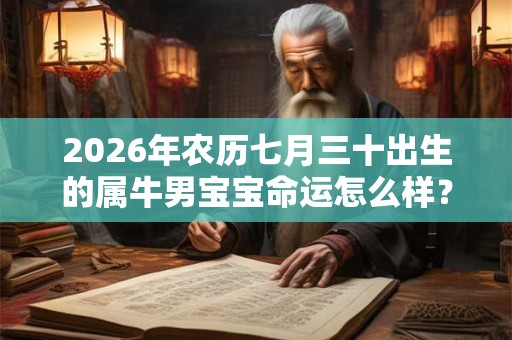 2026年农历七月三十出生的属牛男宝宝命运怎么样？