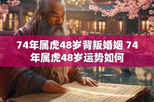 74年属虎48岁背叛婚姻 74年属虎48岁运势如何 74年属虎48岁背叛婚姻 74年属虎48岁运势如何