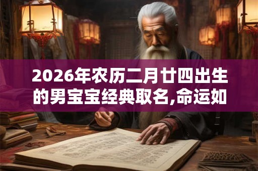 2026年农历二月廿四出生的男宝宝经典取名,命运如何