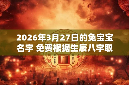 2026年3月27日的兔宝宝名字 免费根据生辰八字取名 2026年3月27日的兔宝宝名字 免费根据生辰八字取名