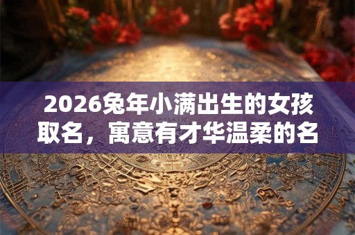 2026兔年小满出生的女孩取名，寓意有才华温柔的名字