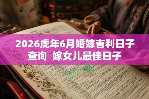 2026虎年6月婚嫁吉利日子查询  嫁女儿最佳日子