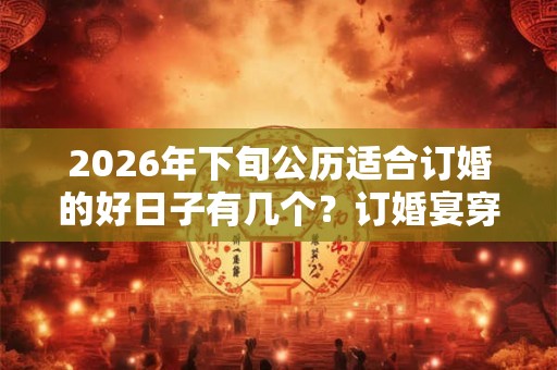 2026年下旬公历适合订婚的好日子有几个？订婚宴穿什么