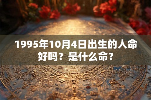 1995年10月4日出生的人命好吗？是什么命？