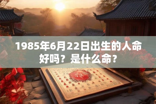 1985年6月22日出生的人命好吗？是什么命？