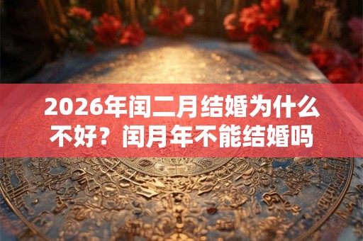 2026年闰二月结婚为什么不好？闰月年不能结婚吗