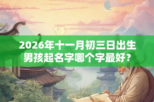 2026年十一月初三日出生男孩起名字哪个字最好? 2026年十一月初三日出生男孩起名字哪个字最好?