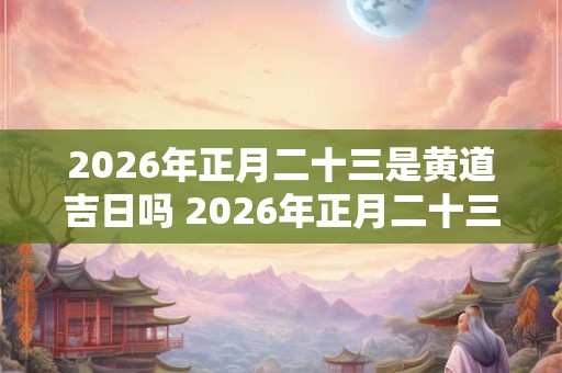 2026年正月二十三是黄道吉日吗 2026年正月二十三是几月几号
