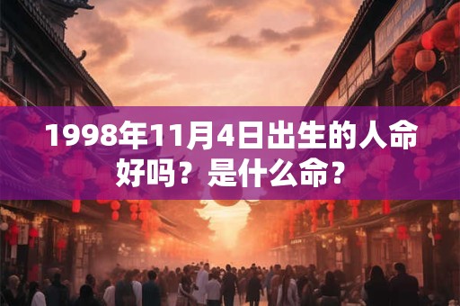 1998年11月4日出生的人命好吗?是什么命? 1998年11月4日出生的人命好吗?是什么命?