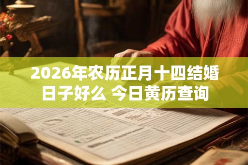 2026年农历正月十四结婚日子好么 今日黄历查询 2026年农历正月十四结婚日子好么 今日黄历查询