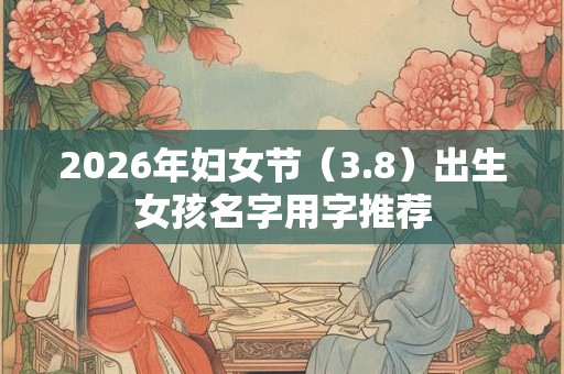 2026年妇女节（3.8）出生女孩名字用字推荐