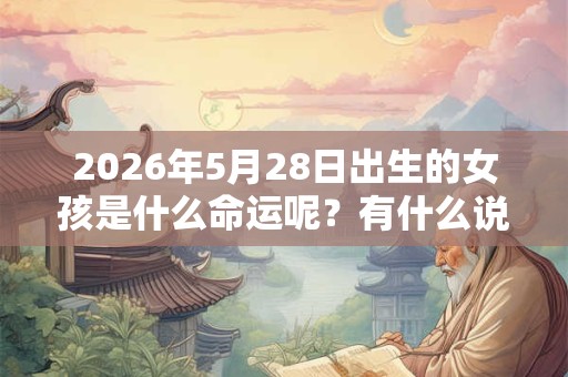 2026年5月28日出生的女孩是什么命运呢？有什么说法？
