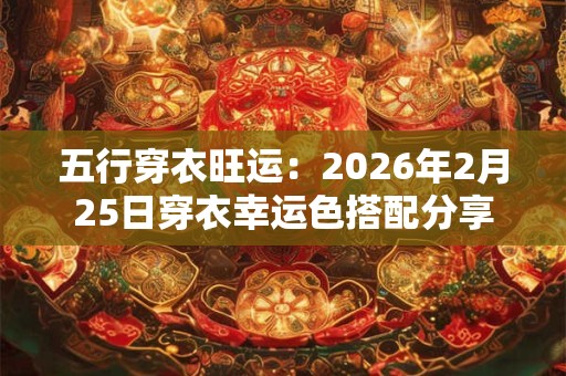 五行穿衣旺运：2026年2月25日穿衣幸运色搭配分享