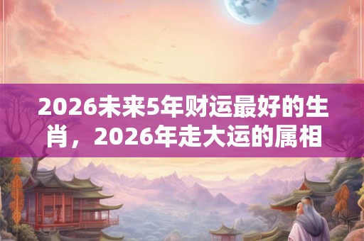 2026未来5年财运最好的生肖，2026年走大运的属相
