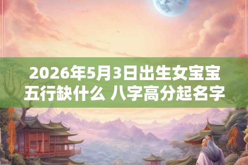 2026年5月3日出生女宝宝五行缺什么 八字高分起名字 2026年5月3日出生女宝宝五行缺什么 八字高分起名字