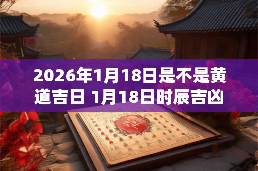 2026年1月18日是不是黄道吉日 1月18日时辰吉凶 2026年1月18日是不是黄道吉日 1月18日时辰吉凶