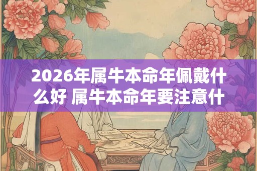 2026年属牛本命年佩戴什么好 属牛本命年要注意什么