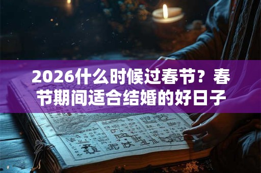 2026什么时候过春节?春节期间适合结婚的好日子 2026什么时候过春节?春节期间适合结婚的好日子