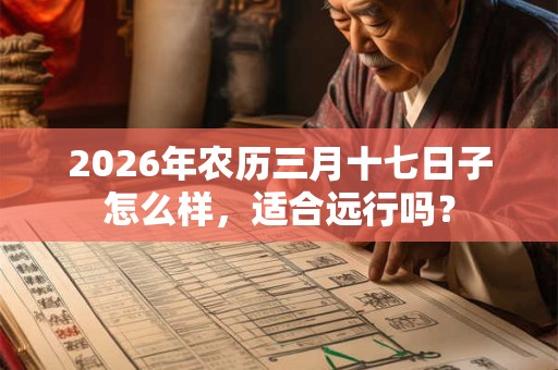 2026年农历三月十七日子怎么样,适合远行吗? 2026年农历三月十七日子怎么样,适合远行吗?