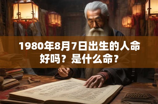 1980年8月7日出生的人命好吗？是什么命？