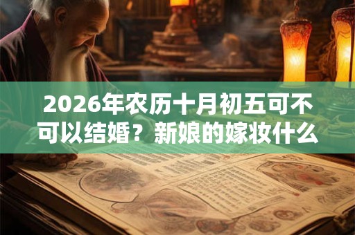 2026年农历十月初五可不可以结婚?新娘的嫁妆什么时候送? 2026年农历十月初五可不可以结婚?新娘的嫁妆什么时候送?