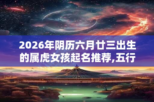 2026年阴历六月廿三出生的属虎女孩起名推荐,五行缺啥