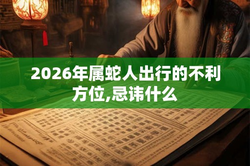 2026年属蛇人出行的不利方位,忌讳什么