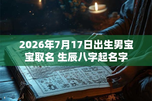 2026年7月17日出生男宝宝取名 生辰八字起名字