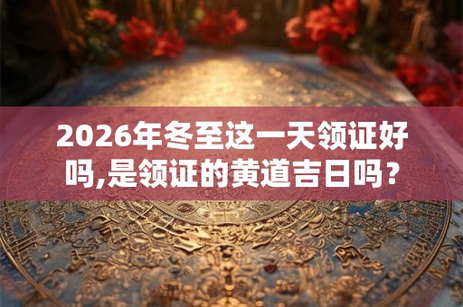2026年冬至这一天领证好吗,是领证的黄道吉日吗？