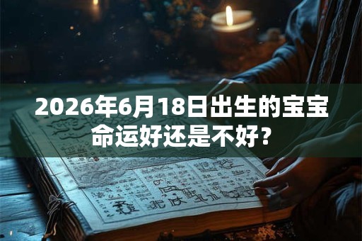 2026年6月18日出生的宝宝命运好还是不好? 2026年6月18日出生的宝宝命运好还是不好?