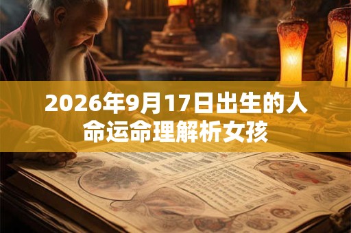2026年9月17日出生的人命运命理解析女孩 2026年9月17日出生的人命运命理解析女孩