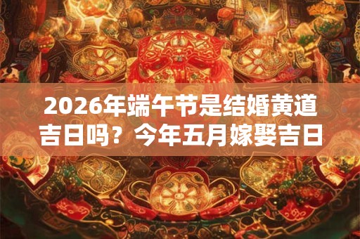 2026年端午节是结婚黄道吉日吗？今年五月嫁娶吉日查询
