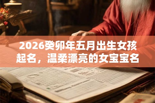 2026癸卯年五月出生女孩起名，温柔漂亮的女宝宝名字