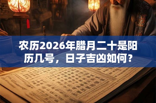 农历2026年腊月二十是阳历几号，日子吉凶如何？