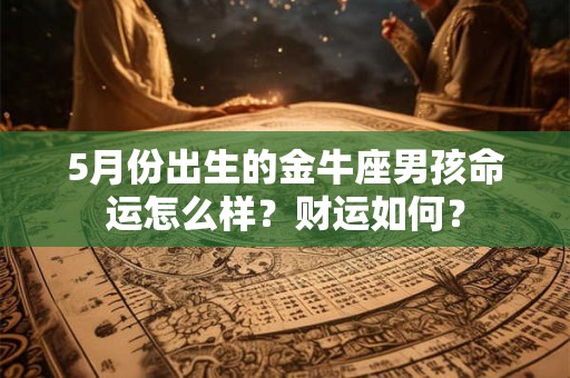5月份出生的金牛座男孩命运怎么样？财运如何？