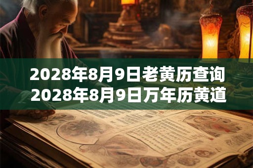 2028年8月9日老黄历查询 2028年8月9日万年历黄道吉日