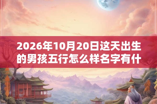 2026年10月20日这天出生的男孩五行怎么样名字有什么100分推荐? 2026年10月20日这天出生的男孩五行怎么样名字有什么100分推荐?