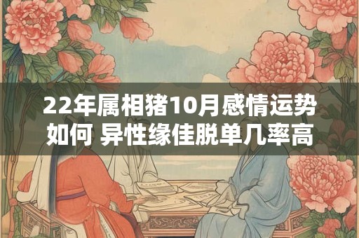 22年属相猪10月感情运势如何 异性缘佳脱单几率高